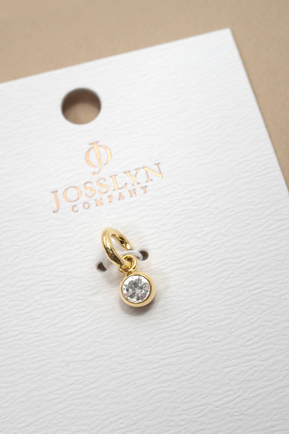 Charms 18K Brass Cubic Zirconia Birthstone Charm
