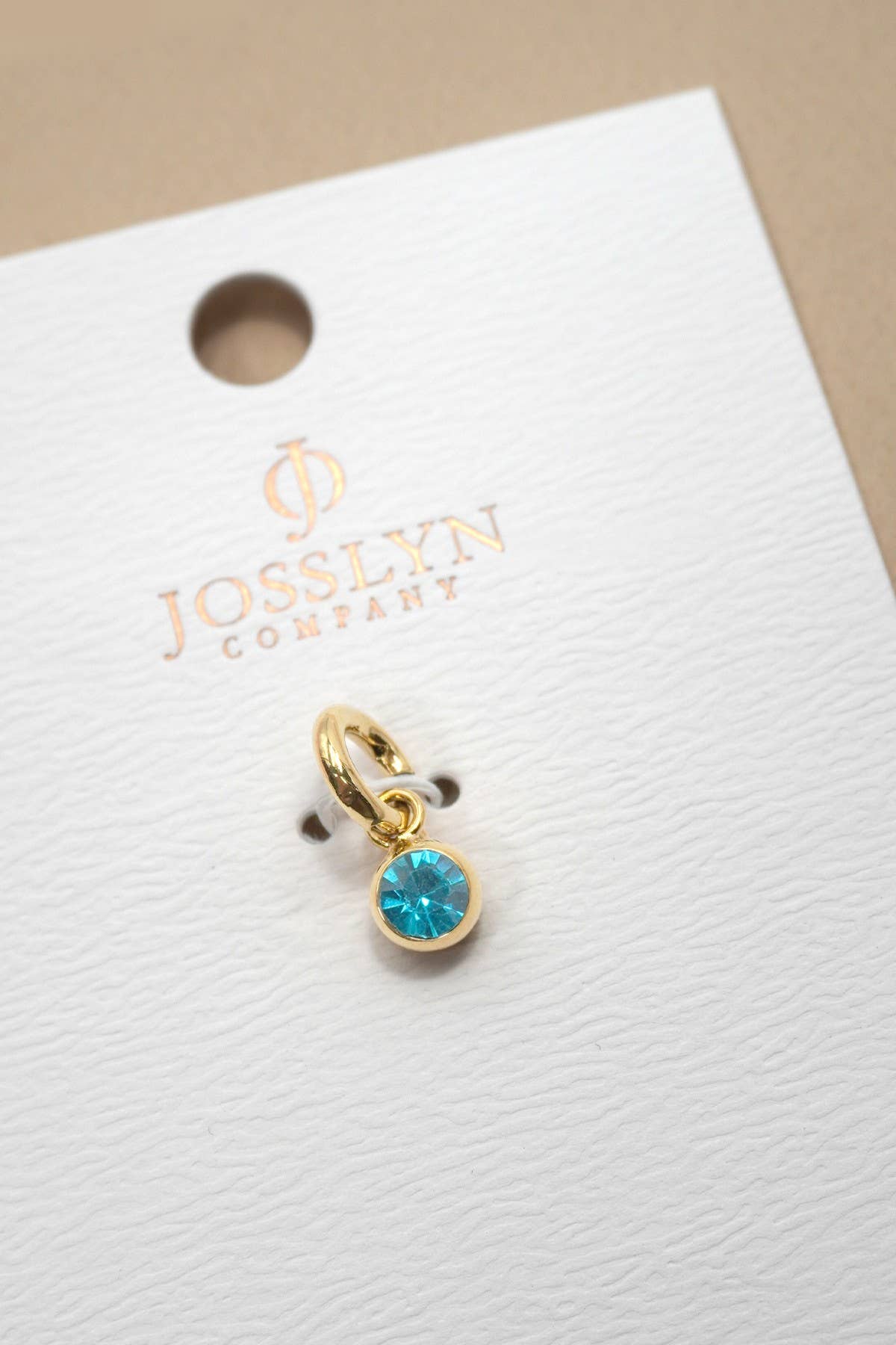 Charms 18K Brass Cubic Zirconia Birthstone Charm
