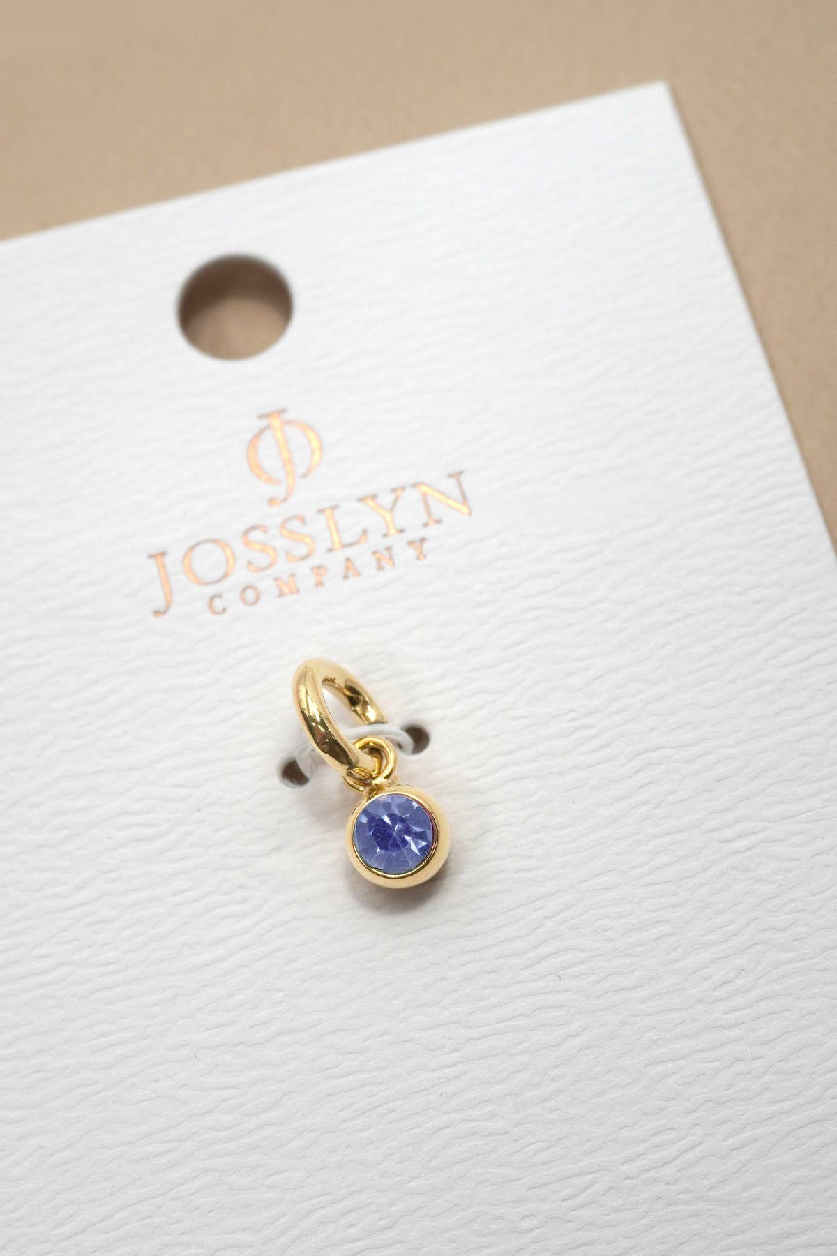 Charms 18K Brass Cubic Zirconia Birthstone Charm