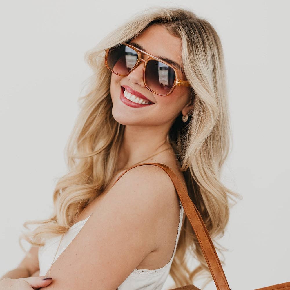Natalie Oversized Aviator Sunglasses