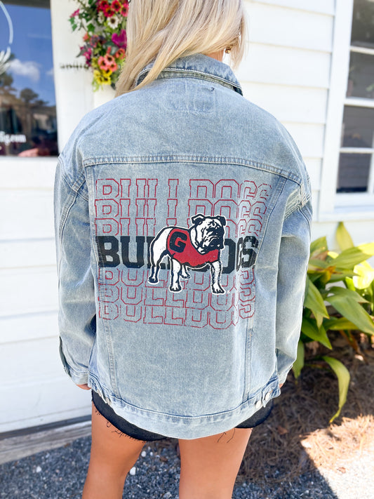 *FINAL SALE* Georgia Bulldogs Repeat Denim Jacket