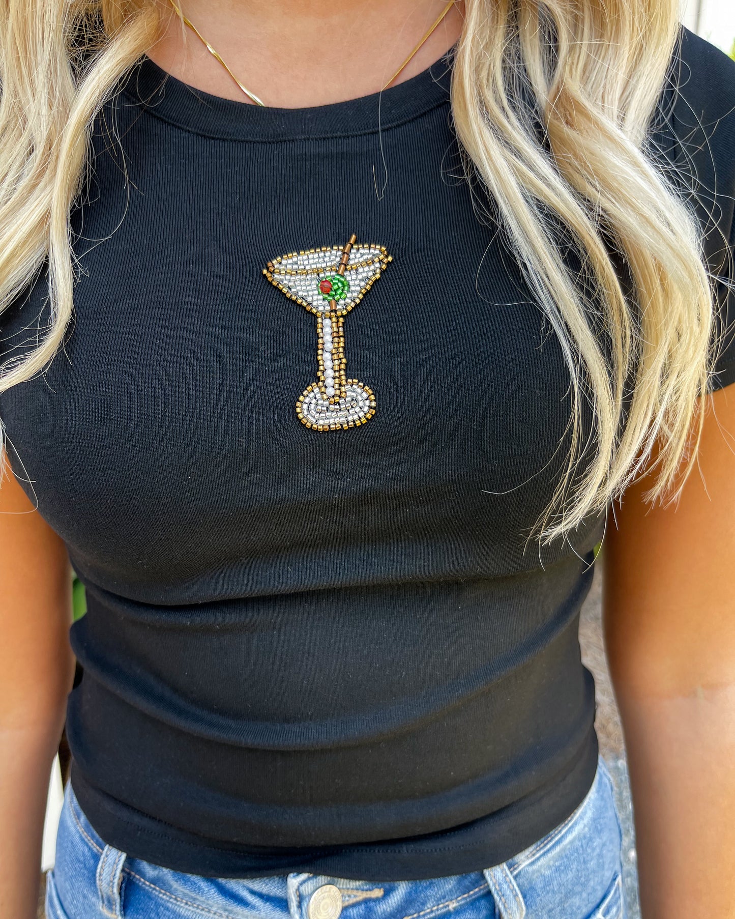 *FINAL SALE*Gemma Martini Beaded Tee