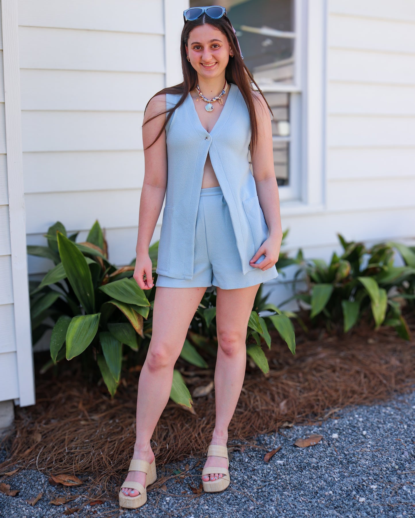 *FINAL SALE*V-Neck Sleeveless Tunic Top