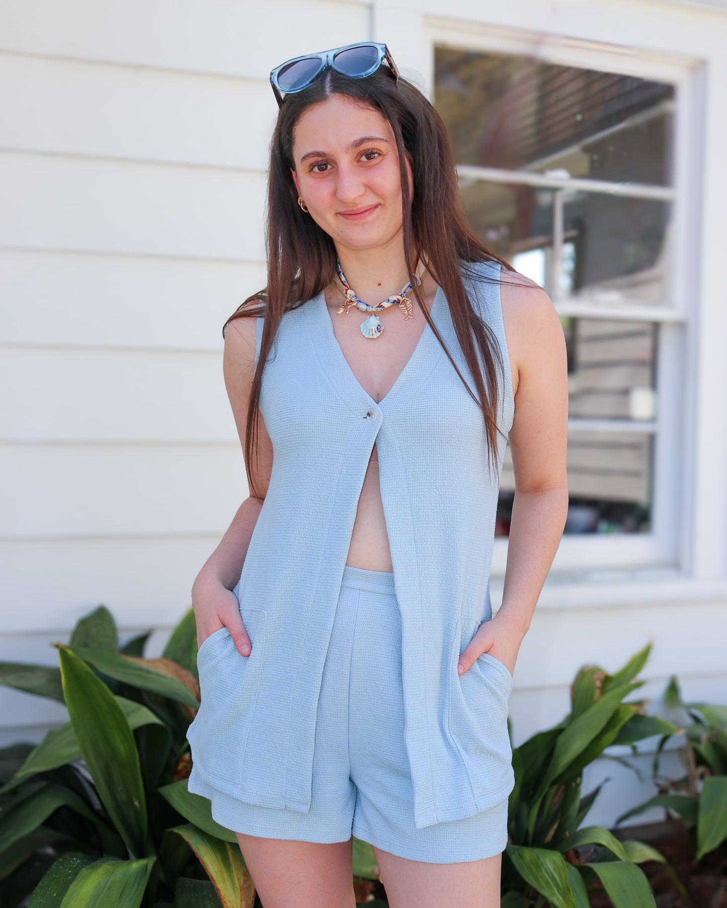 *FINAL SALE*V-Neck Sleeveless Tunic Top
