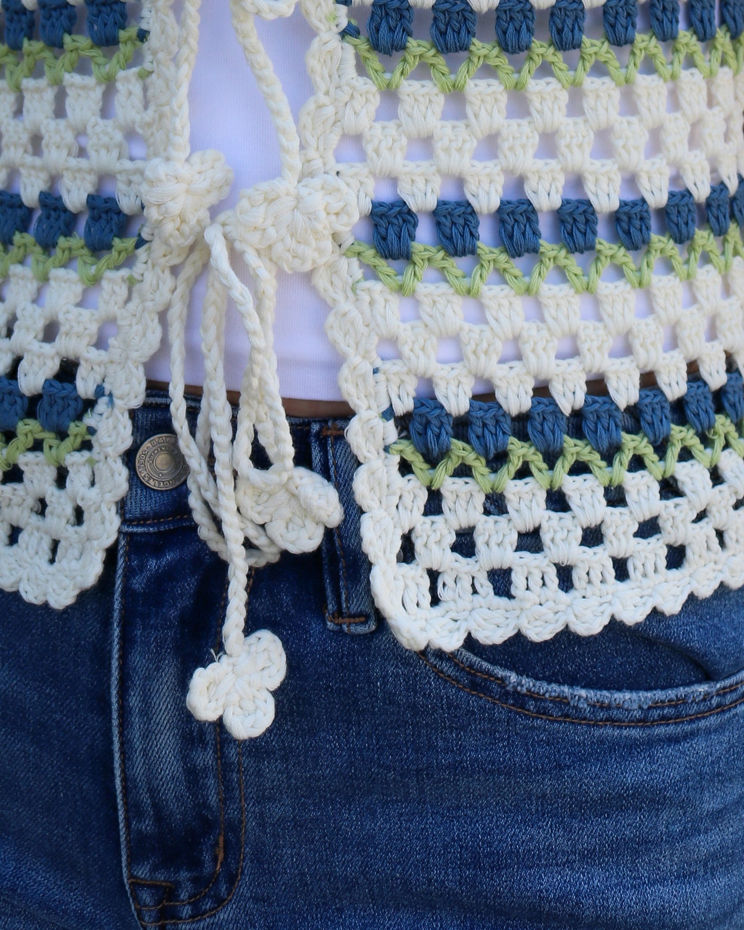 *FINAL SALE * Stairsteps Crochet Vest