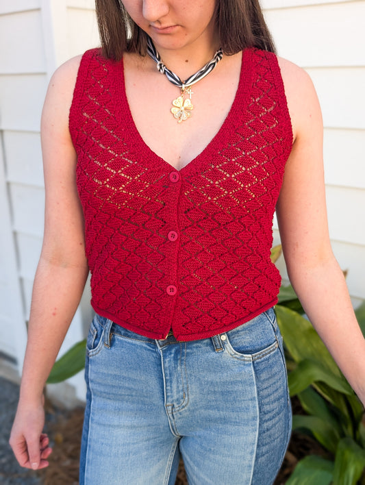 *FINAL SALE* Venus Knit Cardi Vest