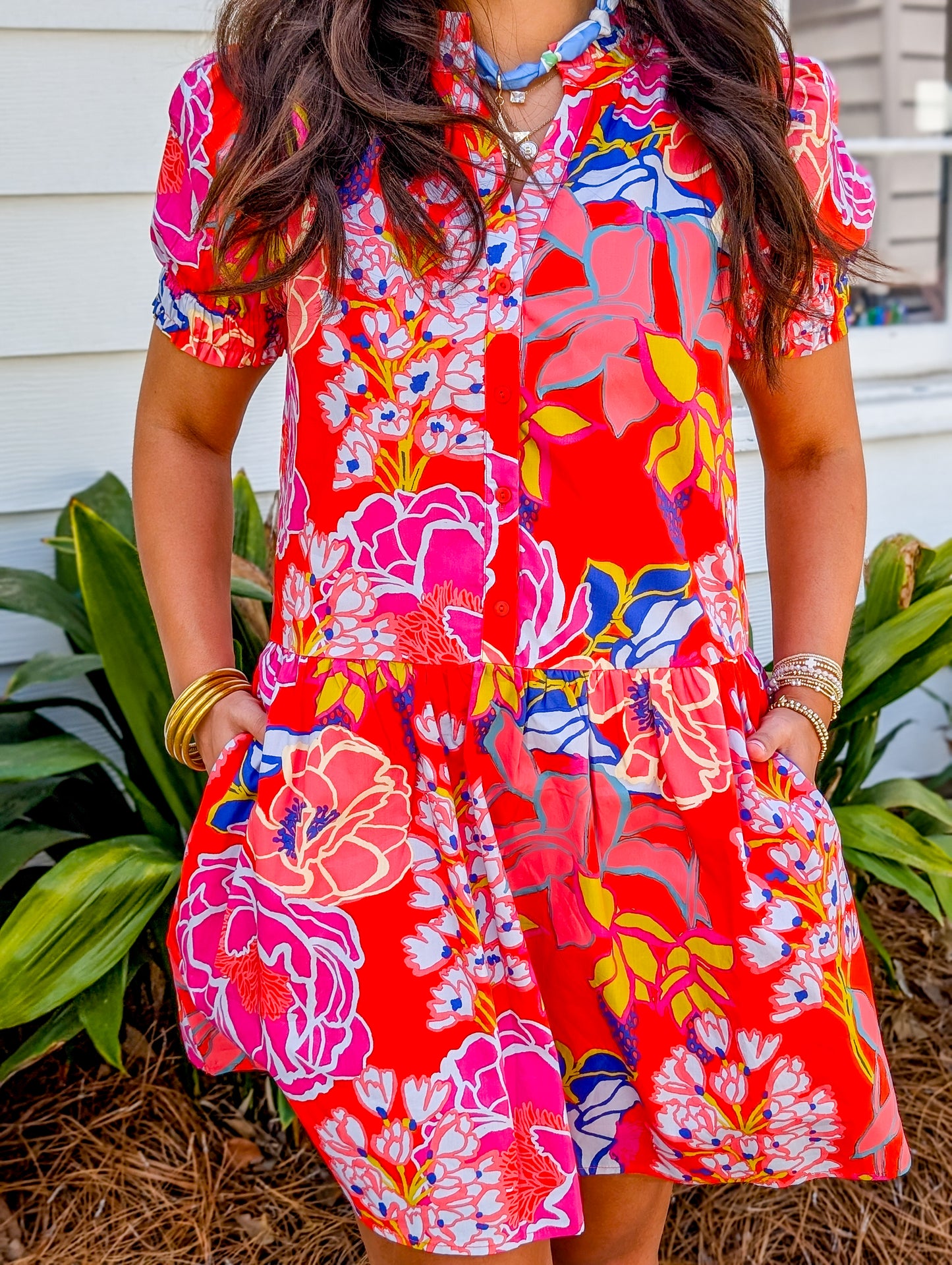 *FINAL SALE*Verny Shift Mini Dress Dercy Floral
