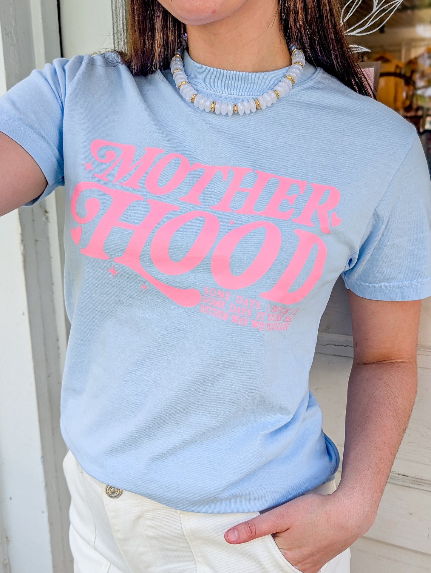 *FINAL SALE*Motherhood Graphic Garment-Dyed Heavy Cotton T-Shirt