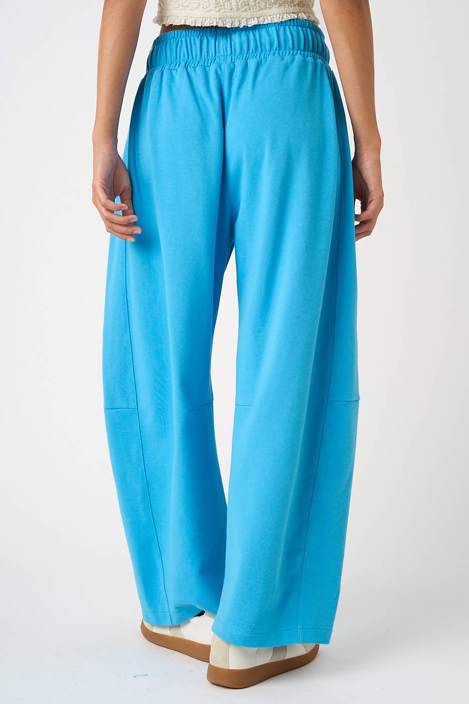 Cotton French Terry Barrel Pants